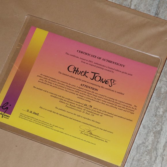 CHUCK JONES GICLEE framed limited print 20/99 soldier & woman - Picture 7 of 7